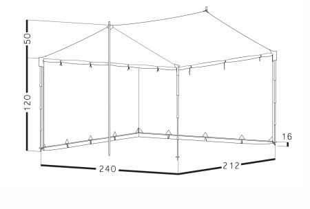 Тент-Шатер NORMAL Борей 2,4х2,2 Si/PU (Олива)